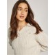 блуза,дамски,плетени,дрехи,tommy,jeans,tjw,cable,rugby,sweater,ancient,white,m