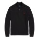 пуловер,мъжки,пуловери,polo,ralph,lauren,mesh,knit,cotton,quarter,zip,jumper,polo,black