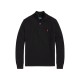 polo,ralph,lauren,mesh,knit,cotton,quarter,zip,jumper,polo,black