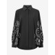 дамска,риза,с,дълъг,ръкав,дамски,ризи,french,connection,women,s,cambria,long,sleeve,patterned,shirt,black,cream