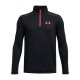 горнище,с,цип,разпродажба,under,armour,детски,тениски,детски,облекла,under,armour,tech,1,4,zip,top,black