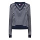 пуловер,дамски,плетени,дрехи,tommy,jeans,women's,v,neck,jumper,navy,stripe