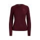 дамски,пуловер,lauren,by,ralph,lauren,women,s,cable,knit,jumper,dark,garnet