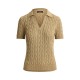 дамска,блуза,с,яка,дамски,топове,lauren,by,ralph,lauren,women,s,knitted,short,sleeve,polo,shirt,birch,tan