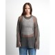 пуловер,дамски,плетени,дрехи,the,ragged,priest,women's,fever,knit,crew,neck,jumper,grey,white