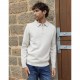 блуза,с,яка,threadbare,men,s,windermere,long,sleeve,zip,knitted,polo,shirt,ecru,marl