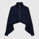 блуза,lacoste,cropped,full,zip,sweatshirt,navy