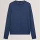 пуловер,мъжки,пуловери,ted,baker,men's,linen,blend,crew,neck,jumper,mid,navy