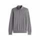 tommy,hilfiger,men,s,essential,cotton,1,4,zip,knitted,top,grey