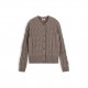дамски,пуловер,tommy,hilfiger,women,s,wool,long,sleeve,crew,neck,cable,knit,jumper,hot,coco,heathr