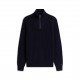 tommy,hilfiger,men,s,wool,fisherman,rib,1,4,zip,knitted,top,navy,blue