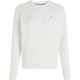 блуза,дамски,плетени,дрехи,tommy,hilfiger,cable,knit,crew,neck,sweater,ecru