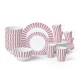 waterside,24pc,pink,split,stripe,dinner,set,pink