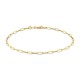 be,you,9ct,gold,paper,chain,bracelet,yellow,gold
