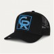 шапка,christian,rose,box,logo,trucker,cap,black,cobalt