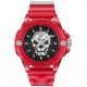 часовник,часовници,philipp,plein,mens,philipp,plein,the,and,kull,synthetic,watch,red,and,black,and,silver