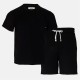 мъжки,комплект,firetrap,short,tee,set,mens,black
