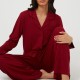 дамска,пижама,дамски,пижами,brave,soul,ladies,button,down,pyjama,set,burgundy