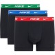 мъжки,боксерки,мъжко,лятно,бельо,мъжко,бельо,nike,3,pack,everyday,cotton,trunks,mens,green,royal,red