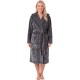 дамски,пижами,camille,womens,supersoft,fleece,ribbed,collar,robe,dark,grey
