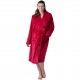 дамски,пижами,camille,womens,supersoft,fleece,ribbed,collar,robe,burgundy