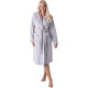 дамски,пижами,camille,womens,supersoft,fleece,ribbed,collar,robe,light,grey