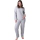 дамска,пижама,дамски,пижами,camille,womens,supersoft,textured,fleece,pyjamas,with,a,woven,pattern,rope,detailing,grey