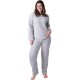 дамска,пижама,дамски,пижами,camille,womens,supersoft,textured,fleece,pyjamas,with,a,woven,pattern,&,rope,detailing,grey