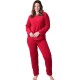дамска,пижама,дамски,пижами,camille,womens,supersoft,textured,fleece,pyjamas,with,a,woven,pattern,rope,detailing,burgundy