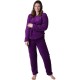 дамска,пижама,дамски,пижами,camille,womens,supersoft,textured,fleece,pyjamas,with,a,woven,pattern,rope,detailing,purple