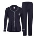 дамска,пижама,дамски,пижами,lauren,by,ralph,lauren,womens,classic,notched,collar,cotton,long,sleeve,pyjama,set,navy,410