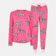 пижама,дамски,пижами,chelsea,peers,classic,pyjama,set,hot,pink,zebra