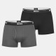 боксерки,мъжко,лятно,бельо,мъжко,бельо,boss,2,pack,logo,waistband,trunks,black,grey,970