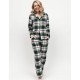 дамска,пижама,дамски,пижами,cyberjammies,cyber,forrest,womens,brushed,check,pyjama,set,green