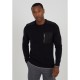 пуловер,brave,soul,neck,jumper,with,patch,pocket,detail,jet,black