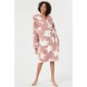 рокля,дамски,пижами,дамски,облекла,размер,linea,sherpa,star,dressing,gown,pink,white