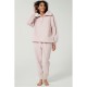дамски,пижами,дамски,облекла,размер,linea,quarter,zip,lounge,set,pink