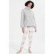 дамски,пижами,дамски,облекла,размер,linea,check,quarter,zip,lounge,set,grey