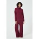 дамски,пижами,дамски,облекла,размер,linea,sparkle,rib,cowl,neck,lounge,set,burgundy