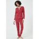пижама,дамски,пижами,дамски,облекла,размер,linea,waffle,fairisle,pyjama,set,red