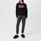 комплект,дамски,пижами,dkny,long,sleeve,pyjama,set,black,geo