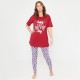 клин,дамски,пижами,linea,duvet,day,legging,pyjama,set,burgundy