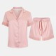 пижама,дамски,пижами,chelsea,peers,satin,lace,short,sleeve,pyjama,set,pink