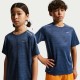 мъжки,тениски,детски,тениски,облекла,за,бягане,лека,атлетика,nike,dri,fit,miler,big,kids,boys,training,top,navy,silver