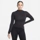 дамска,тениска,дамски,топове,nike,women,s,mock,neck,dri,fit,slim,fit,long,sleeve,performance,t,shirt,black