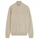 polo,ralph,lauren,prl,ls,half,zip,knit,sweater,light,brown