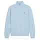 polo,ralph,lauren,prl,ls,knit,quarter,zip,top,light,blue