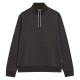 boss,men,s,sidney,cotton,1,4,zip,knitted,top,black