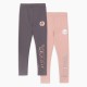 клин,bench,girls,pack,of,2,marl,pink,charocal,leggings,multi