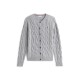 жилетка,дамски,плетени,дрехи,tommy,hilfiger,women's,cable,cardigan,mid,grey,heath